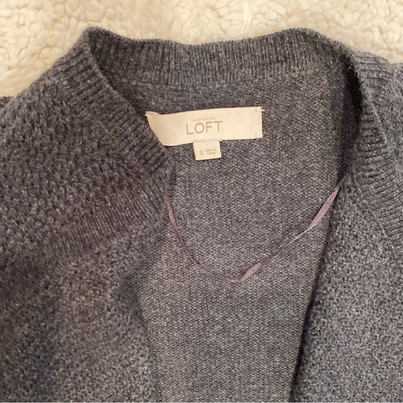 LOFT grey cardigan sweater - Picture 2 of 6